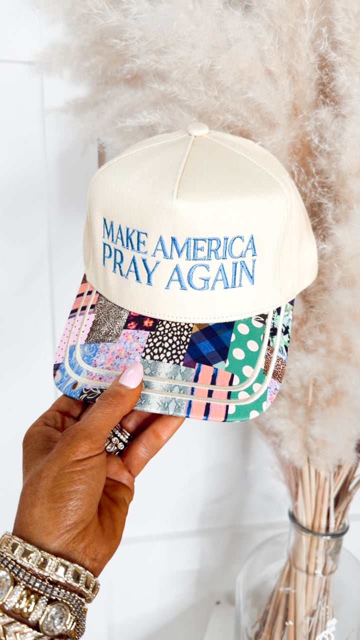 Make America Pray Again Trucker Hat-Evergreen Patchwork