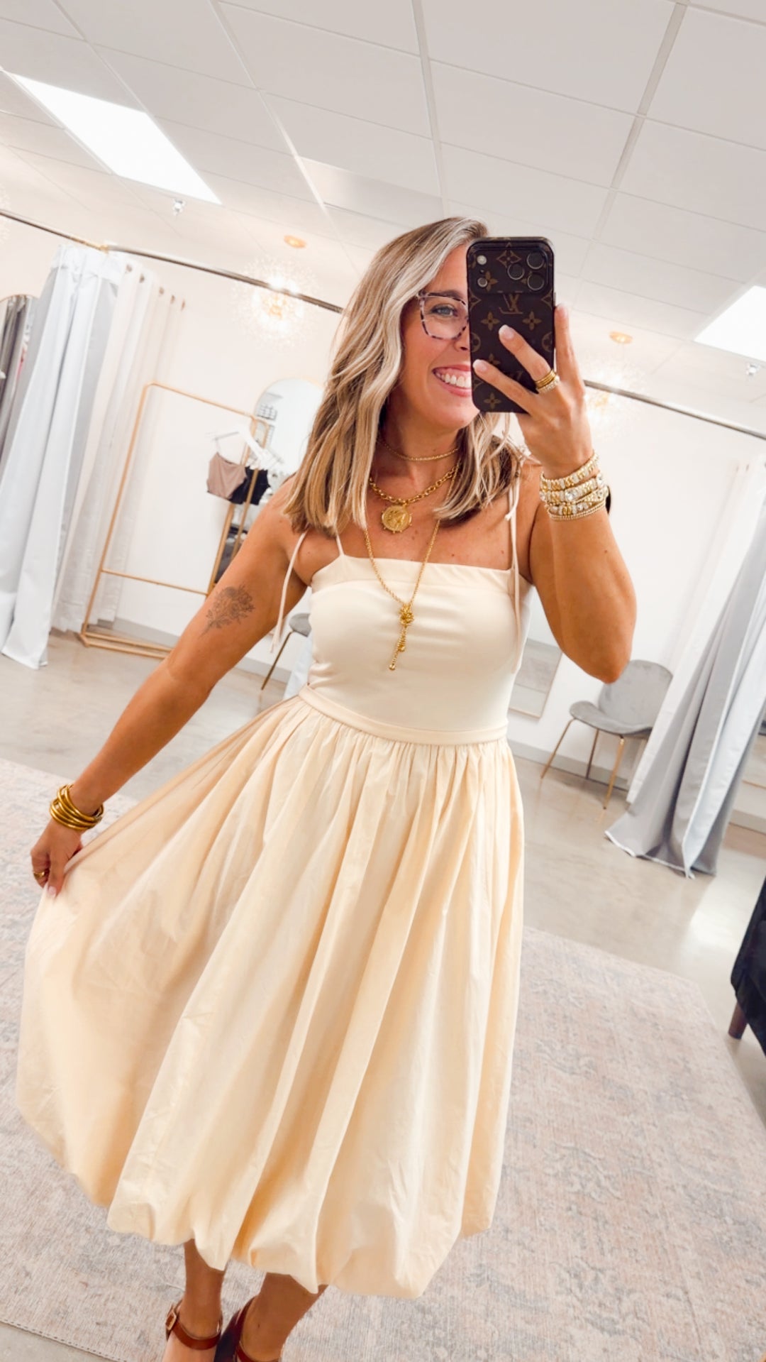 The Emmeline Midi Dress-Buttermilk