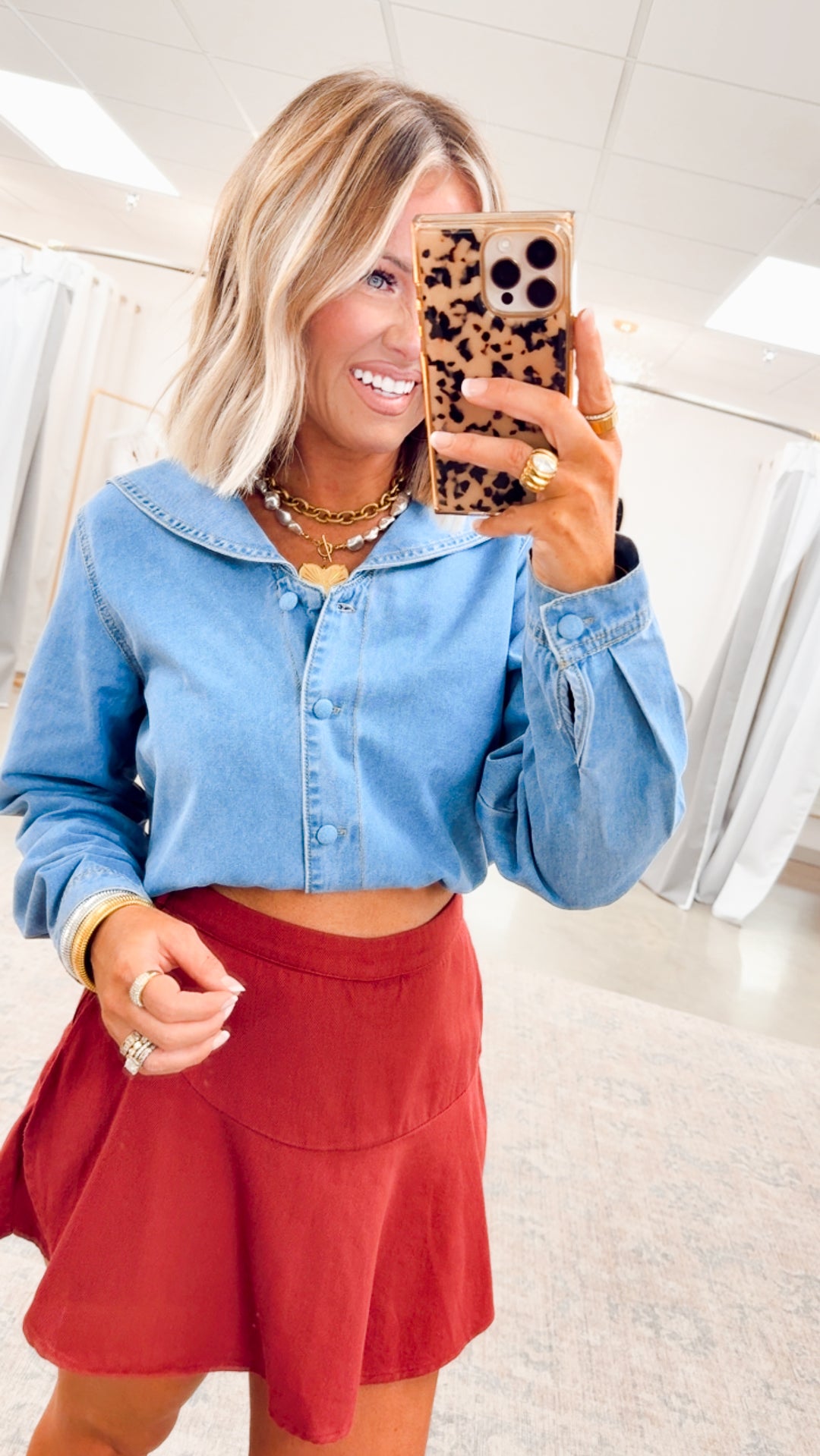 Ruffle Rush Skort-Maroon