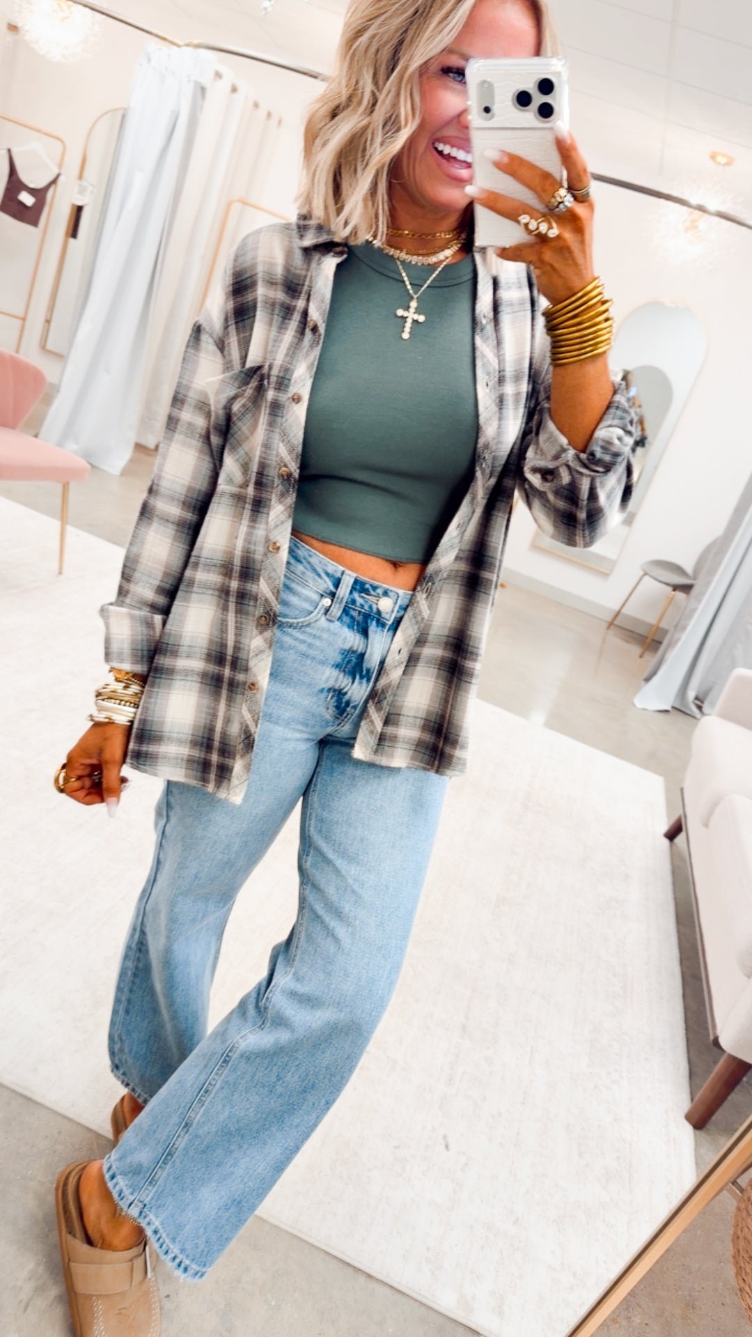 Petalwood Flannel Top