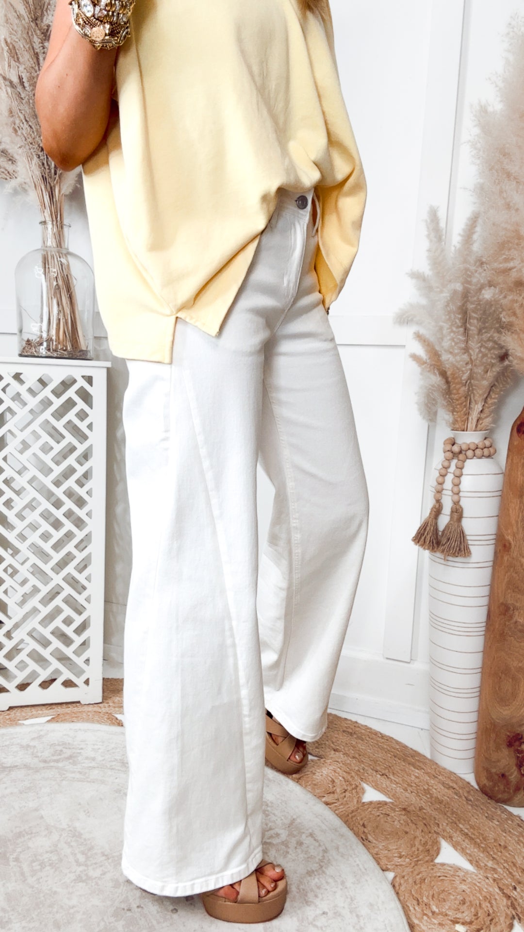 The Collins Mid-Rise Wide Leg Panel Jeans