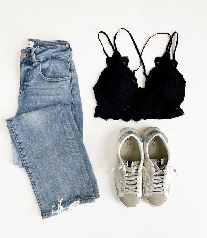 Lace Bralette-Black