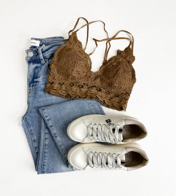 Lace Bralette-Cocoa Mocha