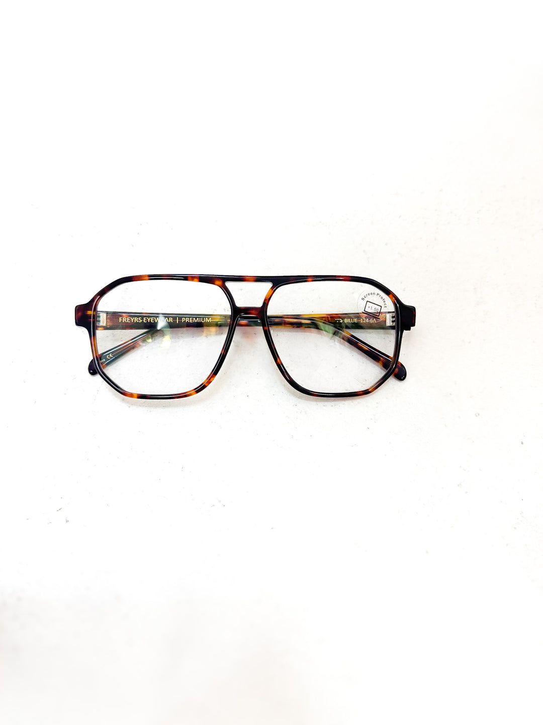 Billie Blue Light Readers- Amber Tortoise +1