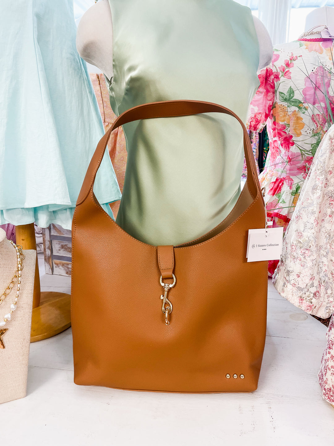 Haddie Hobo Tote-Brown