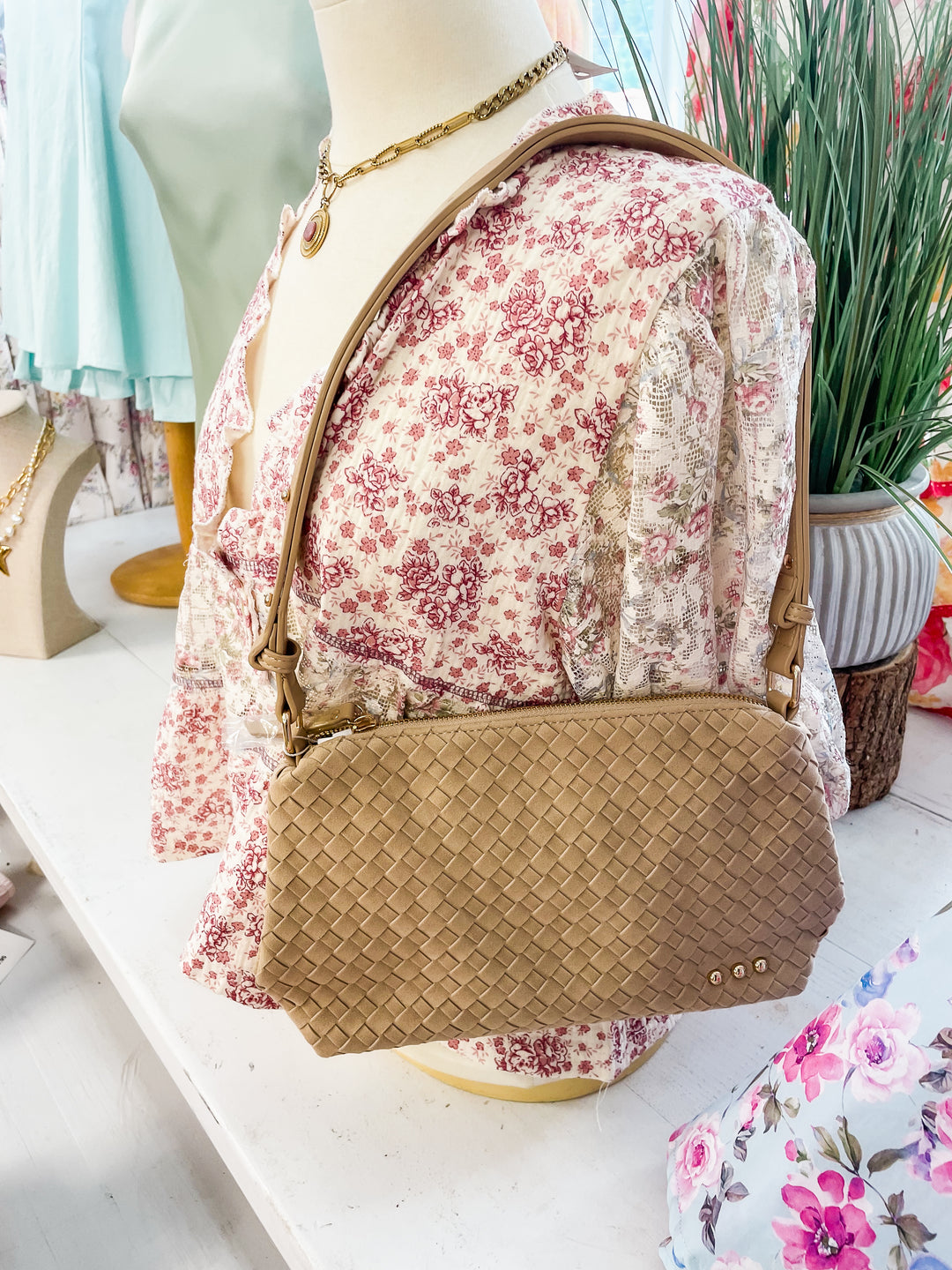 Suede Harper Hobo Shoulder Bag-Oat