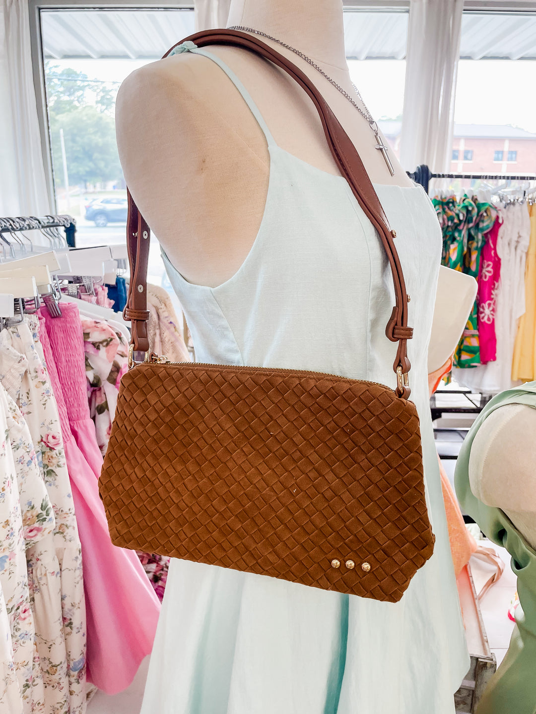 Suede Harper Hobo Shoulder Bag-Camel