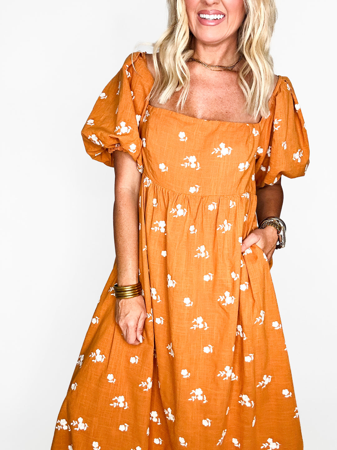 Autumn Glow Midi Dress