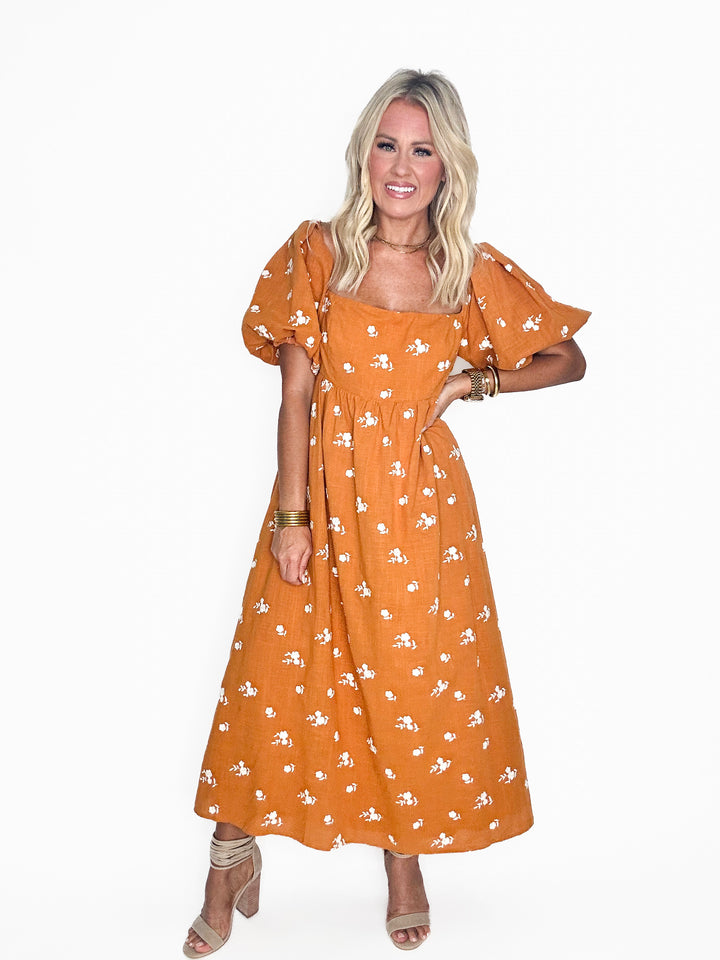 Autumn Glow Midi Dress