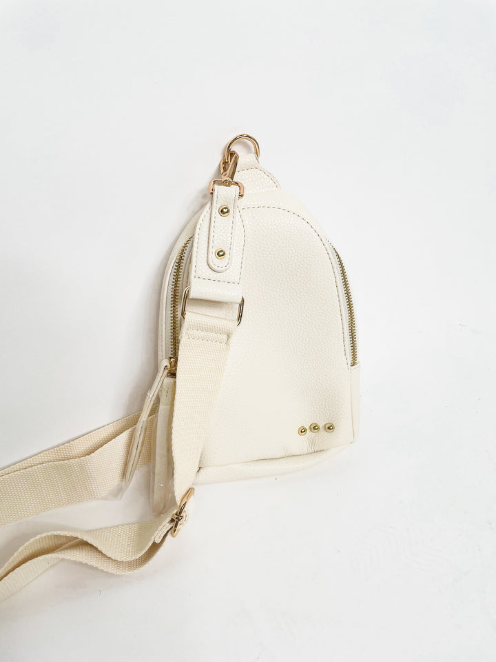 Adventure Awaits Sling Bag-Cream