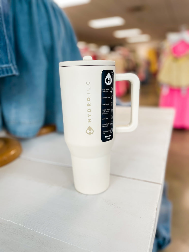 Hydrojug Traveler 40oz Tumbler-Cream – Sparkle Tallahassee