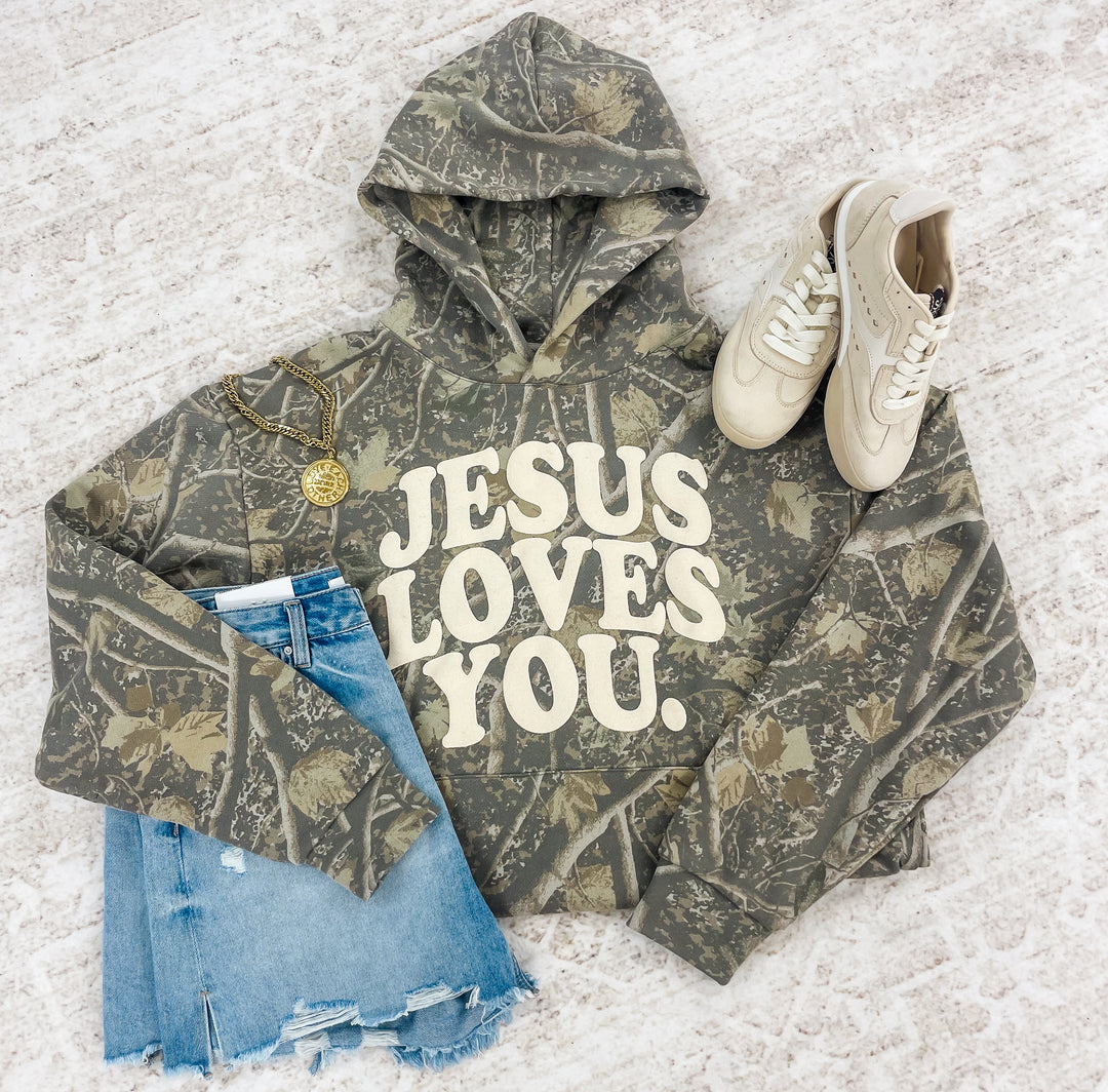 Jesus Loves You Camo Hoodie