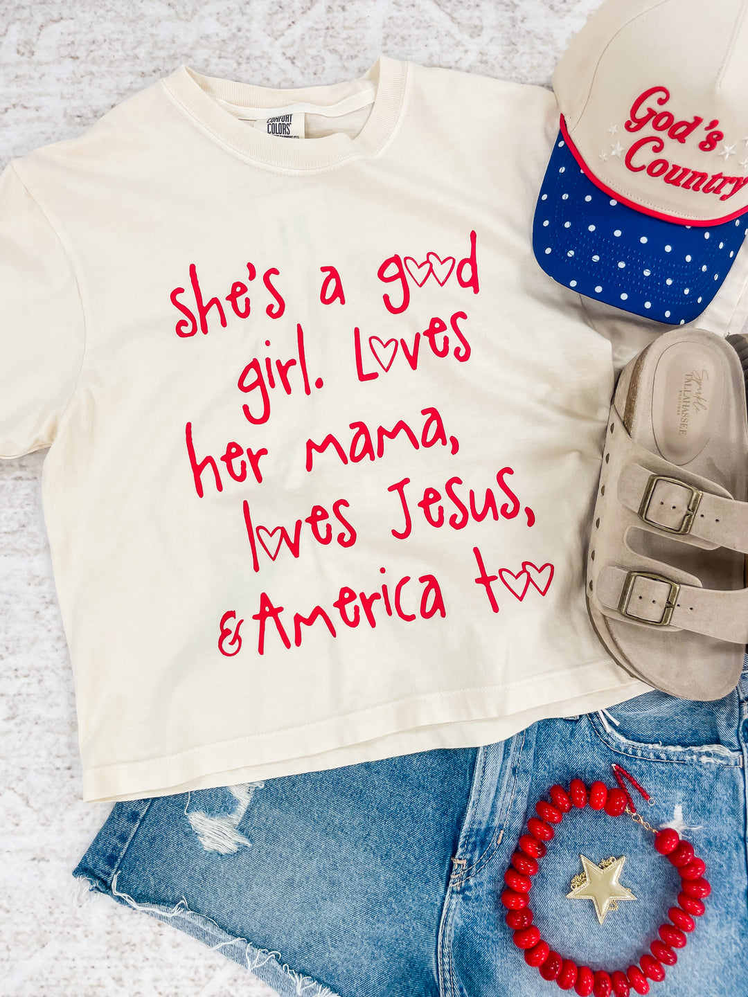 She's A Good Girl Cropped Tee