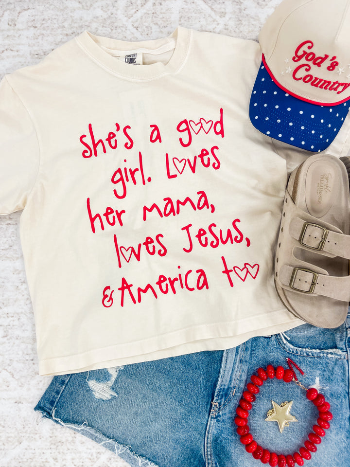 She's A Good Girl Cropped Tee