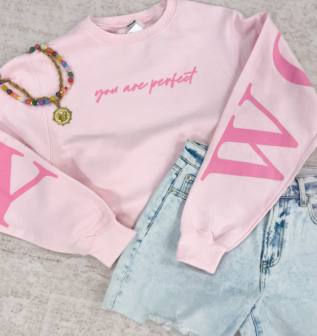 Worthy Light Pink Sweatshirt