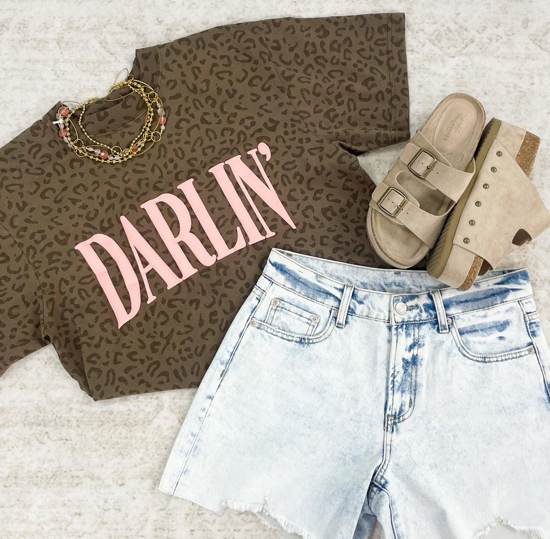 Darlin Brown Leopard Tee