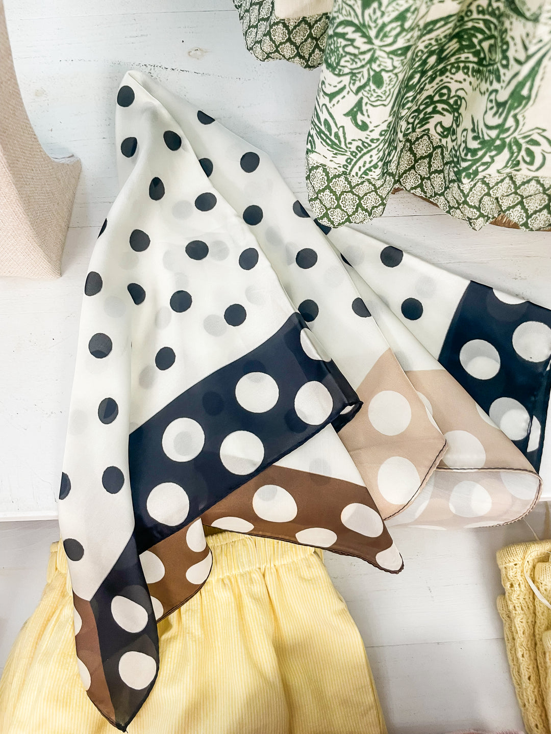 The Betty Polka Dot Square Scarf