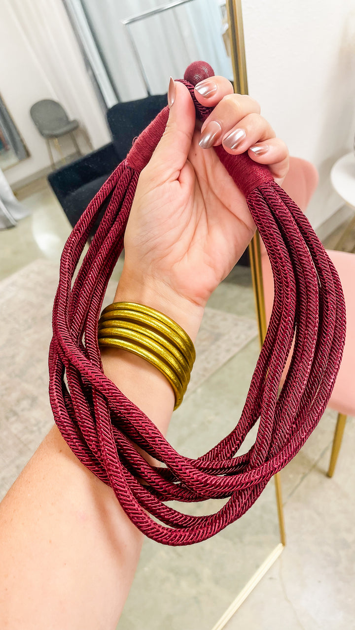 Cabernet Rope Necklace