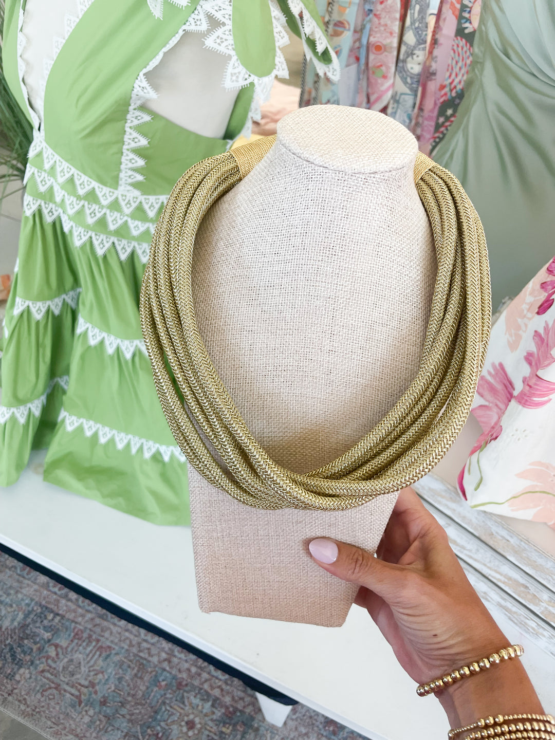 The Anchorage Rope Necklace-Gold