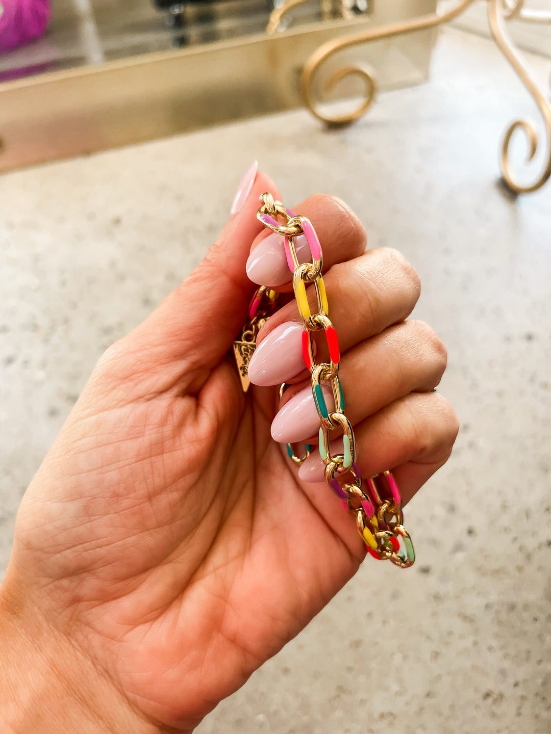 The Linked In Color Bright Anklet