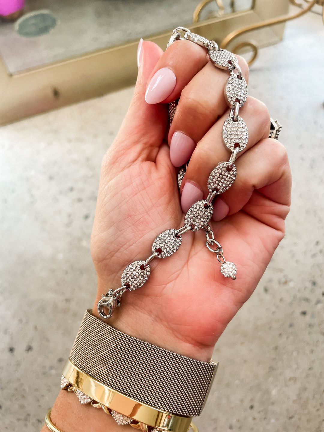 The Hollywood Honey Anklet-Silver
