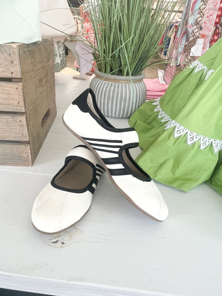 The Black & White Peyton Ballet Sneaker