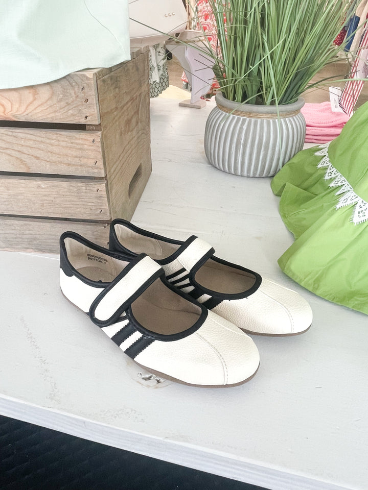 The Black & White Peyton Ballet Sneaker