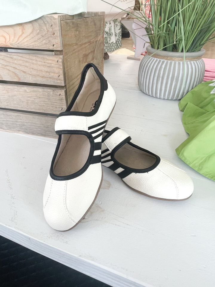 The Black & White Peyton Ballet Sneaker