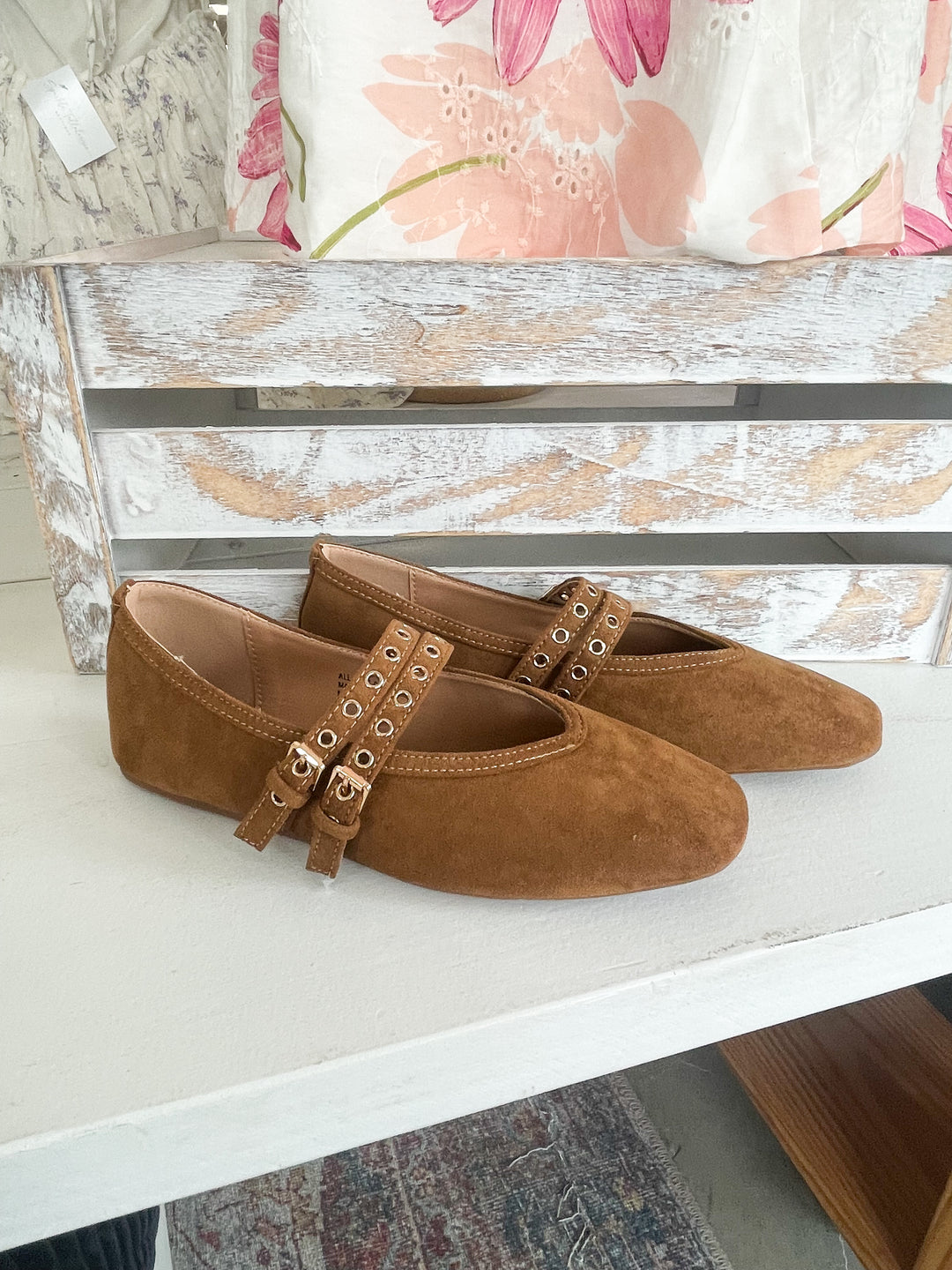 All Eyes On Me Camel Faux Suede Flat