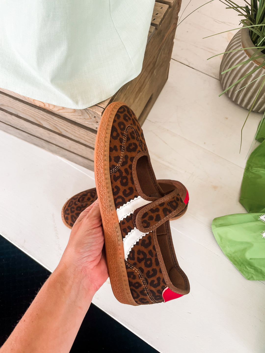 Calm Down Mary Jane Leopard Sneaker