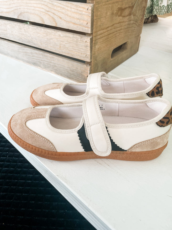 Calm Down Mary Jane Sand Combo Sneaker