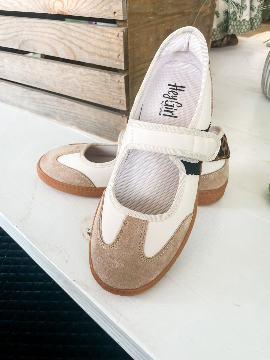 Calm Down Mary Jane Sand Combo Sneaker