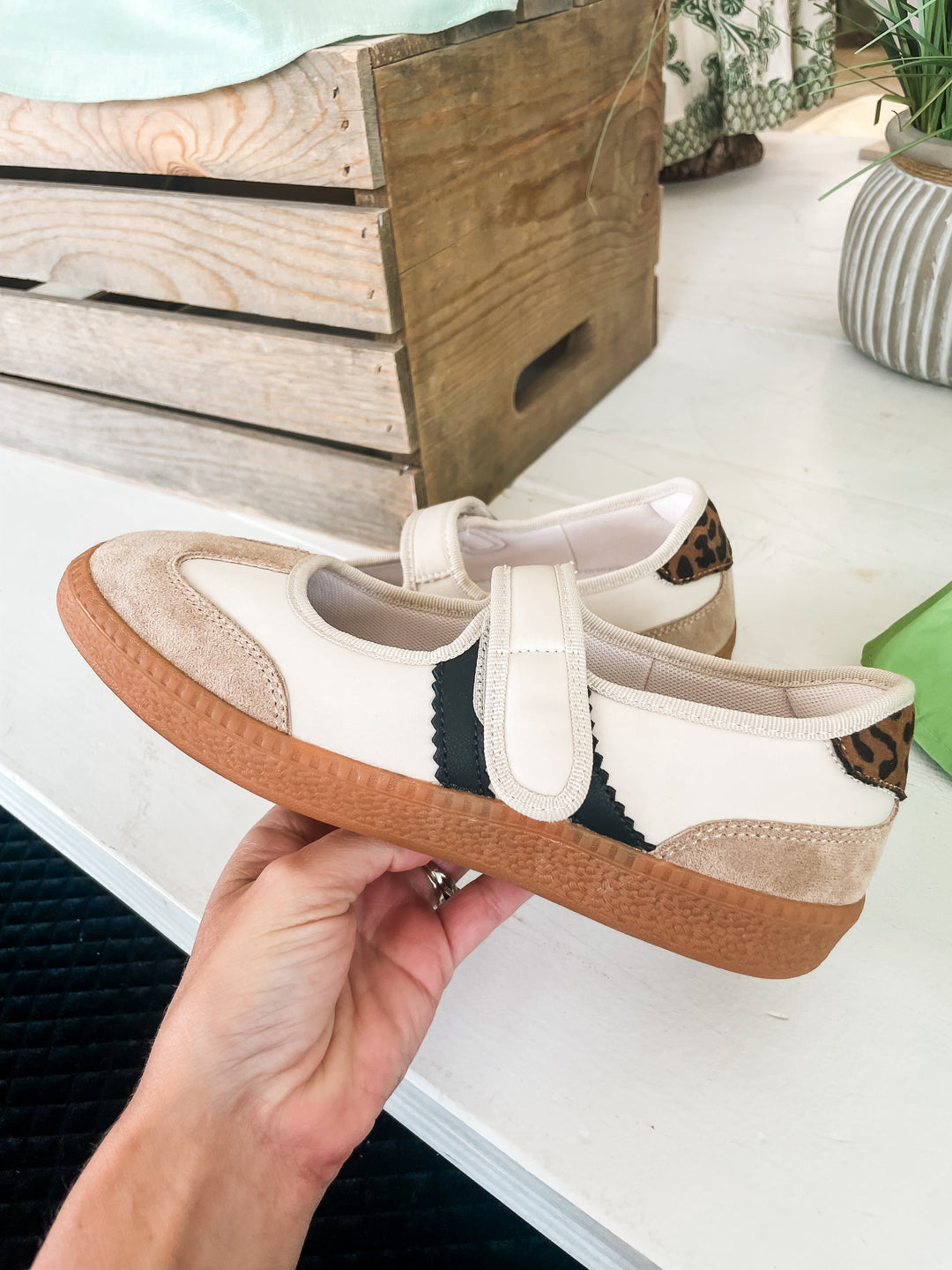 Calm Down Mary Jane Sand Combo Sneaker