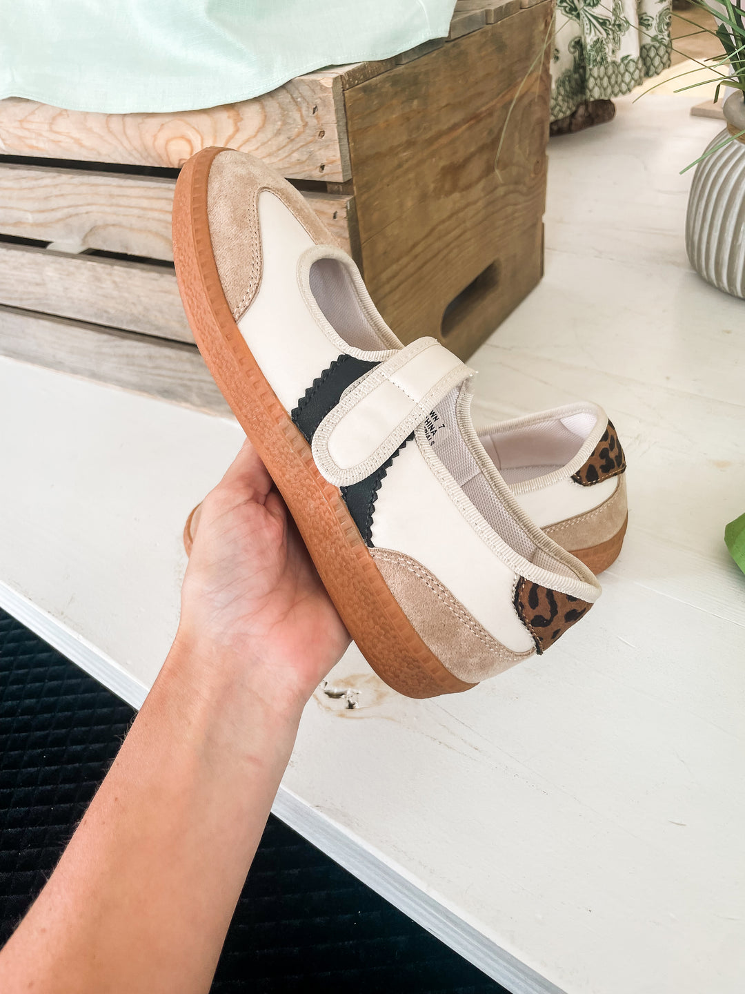 Calm Down Mary Jane Sand Combo Sneaker