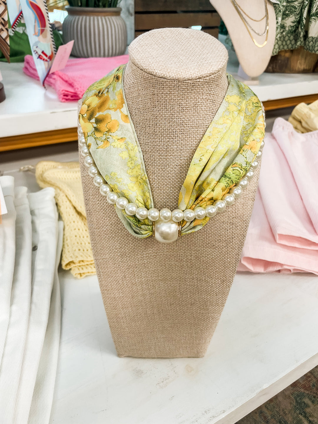 The Ever Bloom Scarf Necklace-Yellow