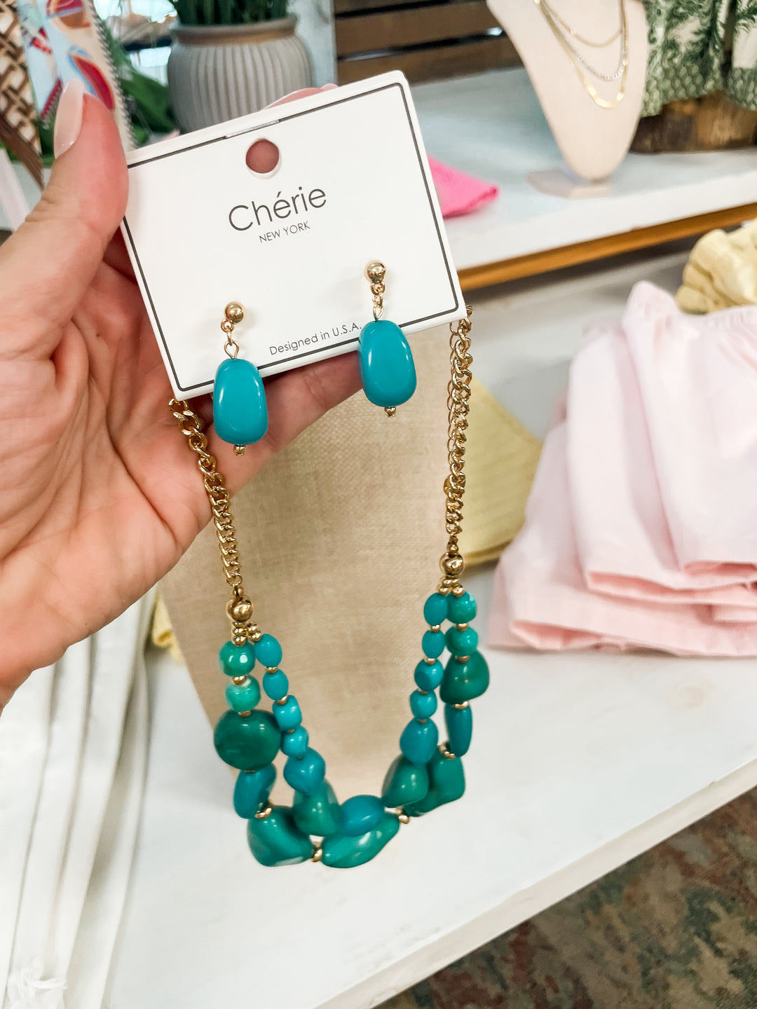 The Turquoise Coast Necklace & Earring Set