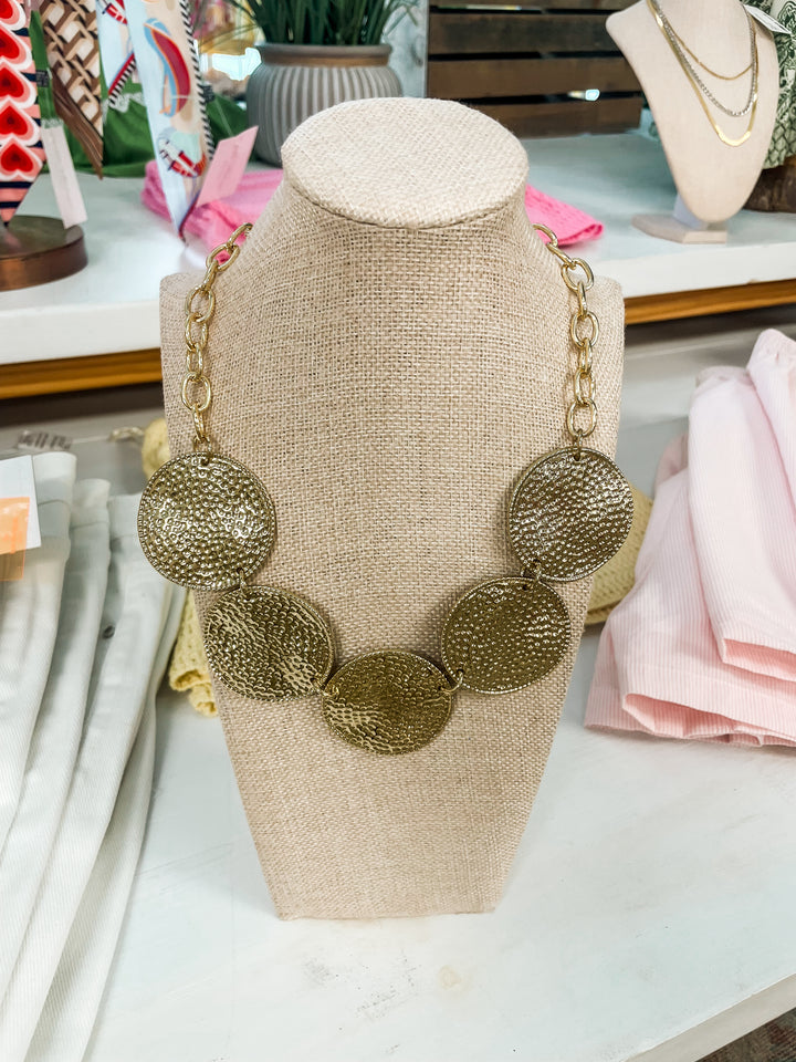 The Soleil Disc Necklace & Earring Set