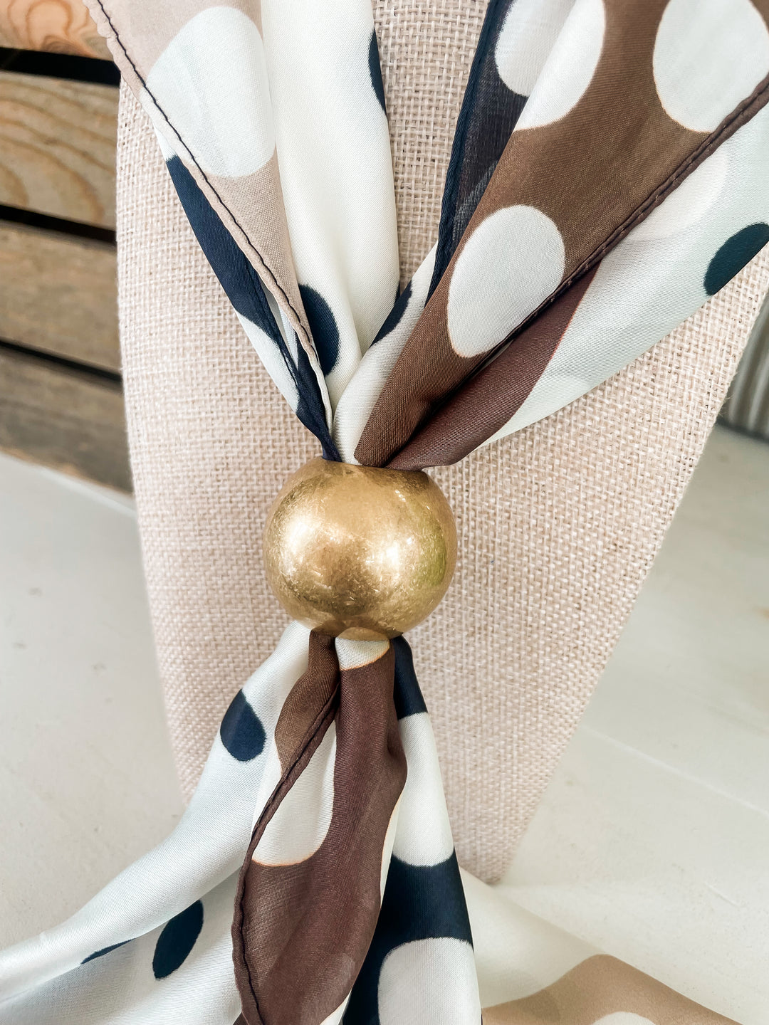 Gold Ball Scarf Enhancer