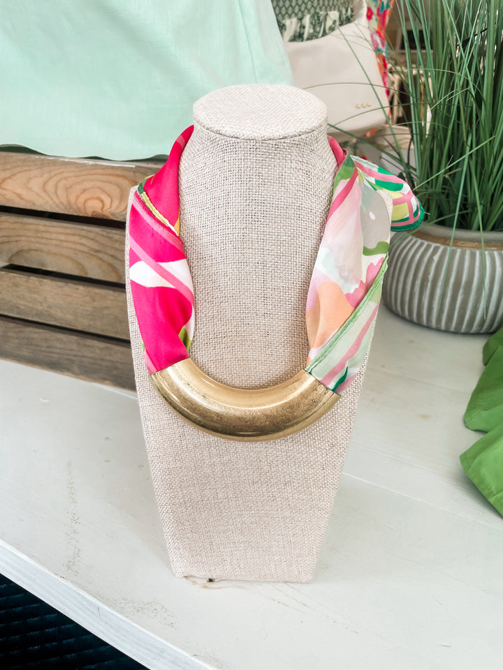 Curved Metal Tube Scarf Enhancer