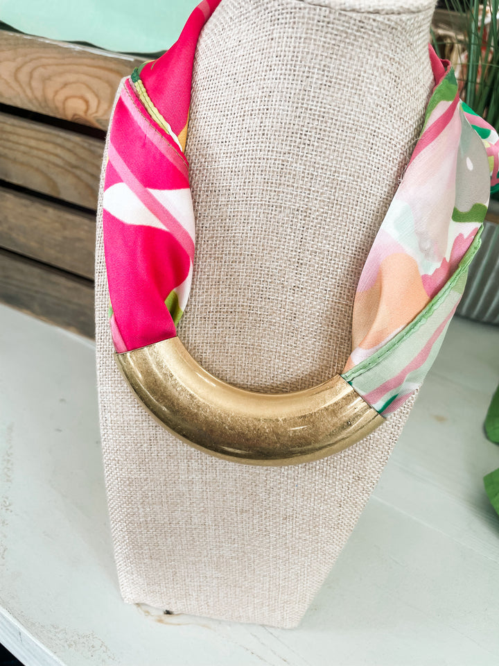 Curved Metal Tube Scarf Enhancer