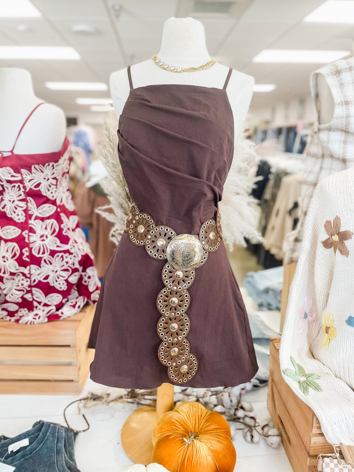 Floral Mandala Disc Hip Belt