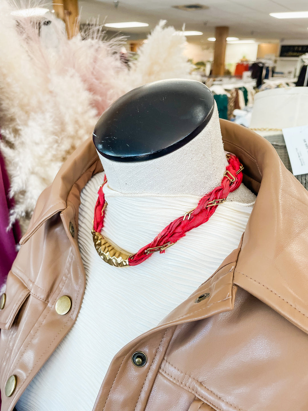 Brick Red Scarlet Twist Collar