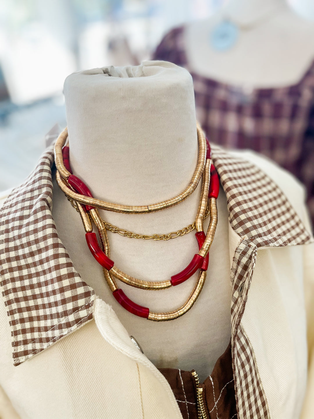 Imperial Red Layered Necklace