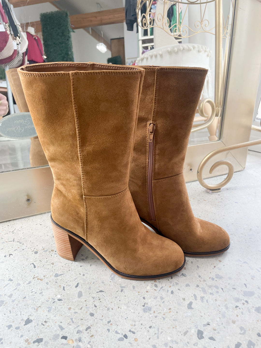 The Laurie Boot-Tan Suede
