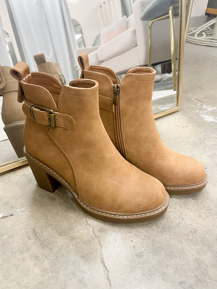 Corkys Good Call Bootie-Camel