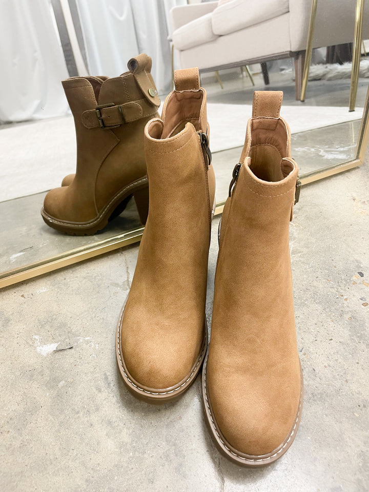 Corkys Good Call Bootie-Camel
