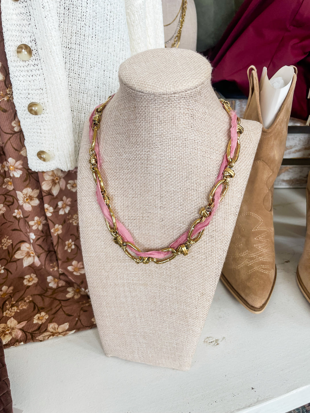Don't Get It Twisted Light Pink Collar