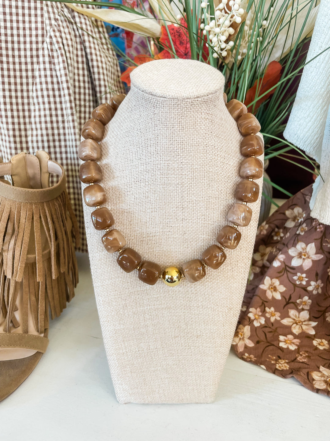 The Jennifer Necklace-Mocha