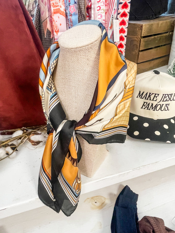 The Equestrian Elegant Silk Scarf