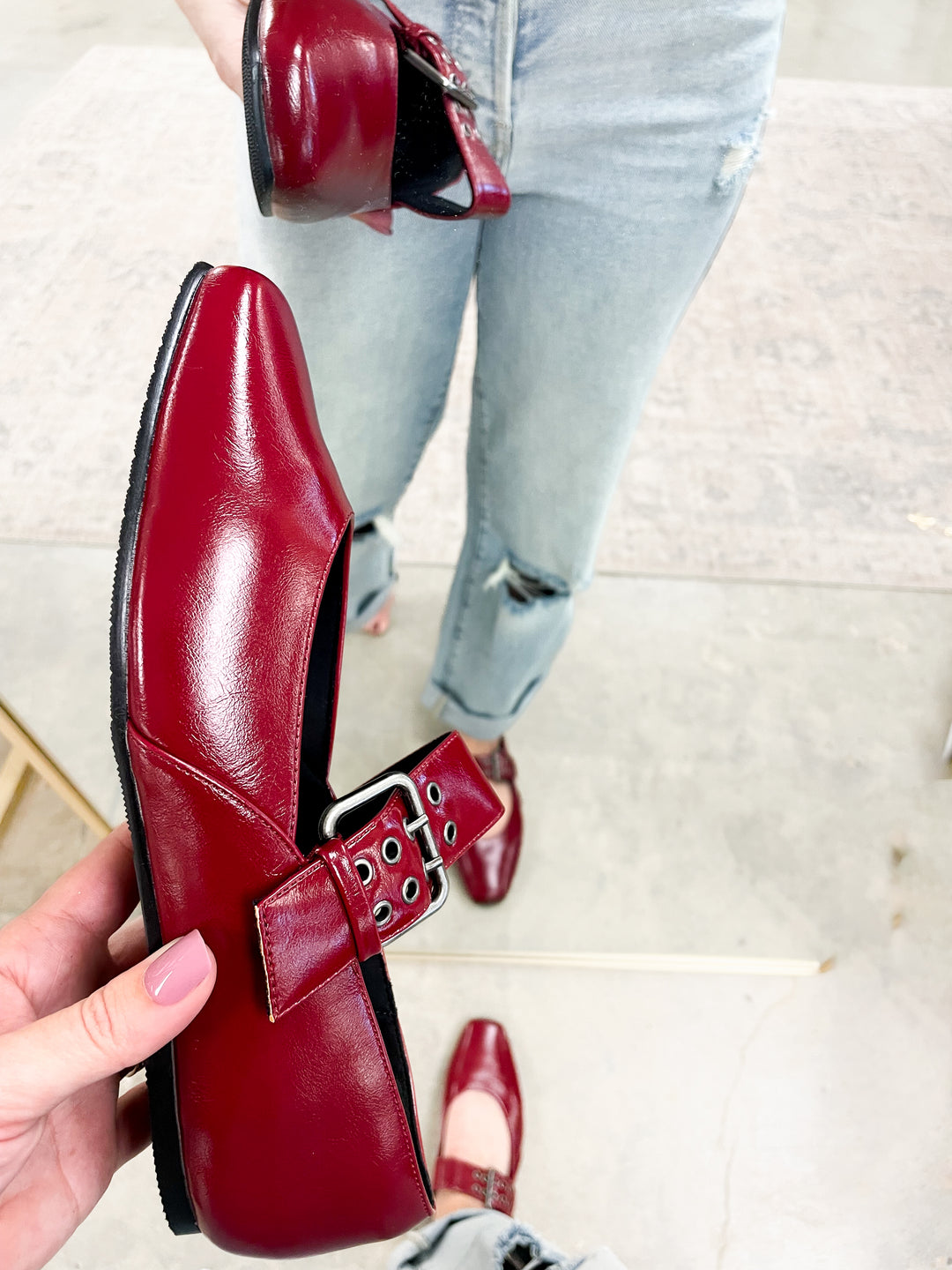 Soho Ballet Flat-Wine